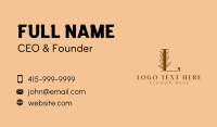 Brown Gardening Letter L Business Card Design