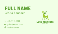 Deer Eco Leaf Sustainability  Business Card