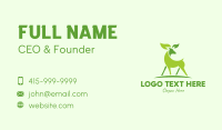 Deer Eco Leaf Sustainability  Business Card Design