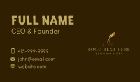 Luxury Quill Pen  Business Card Design