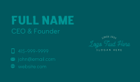 Retro Cursive Wordmark Business Card