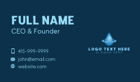 Blue Water Drop Orbit Business Card Design