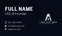 Industrial Metal Machine Letter A Business Card
