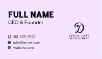 Swoosh Feminine Fashion Business Card