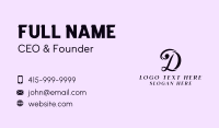 Swoosh Feminine Fashion Business Card Design