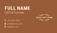 Ornamental Event Wordmark Business Card