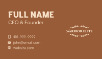 Ornamental Event Wordmark Business Card
