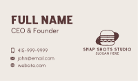 Fast Food Burger Restaurant Business Card