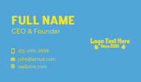 Yellow Tropical Wordmark Business Card