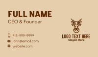 Brown Minimalist Deer Business Card