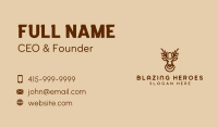 Brown Minimalist Deer Business Card Image Preview