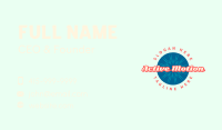 Classic Retro Sunburst  Business Card Image Preview