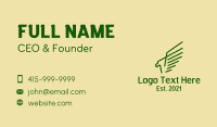 Green Swooping Eagle Business Card