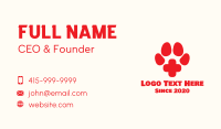 Pet Paw Veterinary Clinic Business Card