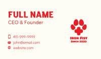 Pet Paw Veterinary Clinic Business Card Design