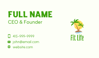 Tropical Coconut Island Business Card