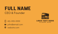 Truck Cargo Logistics Business Card