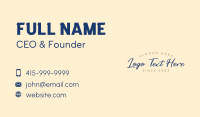 Elegant Cursive Wordmark Business Card