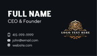 Lion Shield Crest Business Card