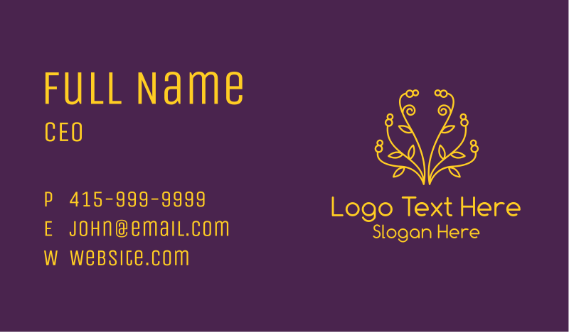 Sophistication Business Card example 3