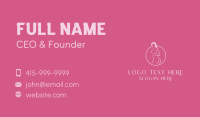 Pink Sexy Nude Woman Business Card Design