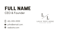 Classy Monochromatic Lettermark Business Card Design