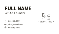 Classy Monochromatic Lettermark Business Card Image Preview