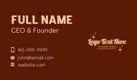 Vintage Retro Script Wordmark Business Card Design