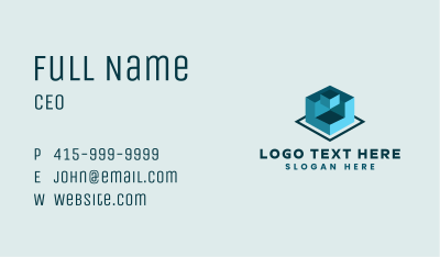 Construction Block Structure Business Card Image Preview