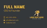 Running Superhero Mascot Business Card