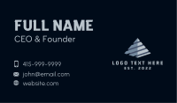 Metallic Steel Pyramid Business Card