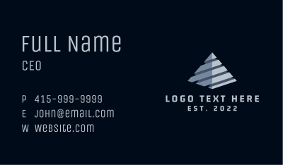 Metallic Steel Pyramid Business Card Image Preview