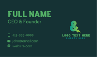 Bold Ampersand Font Business Card