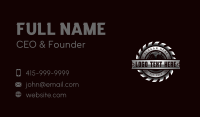 Woodwork Hammer Saw Business Card