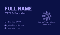 Purple Star Snowflake Business Card Design