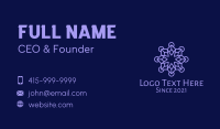 Purple Star Snowflake Business Card