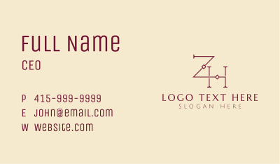 Jewelry Designer Monogram Business Card
