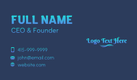Aqua  Gradient Wordmark  Business Card