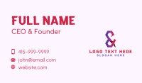 Modern Ampersand Type Business Card