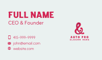 Red Heart Ampersand Business Card