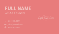 Beauty Feminine Wordmark Business Card