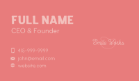 Beauty Feminine Wordmark Business Card
