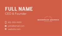 Quirky Fun Wordmark Business Card