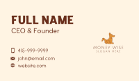Sitting Brown Dog  Business Card