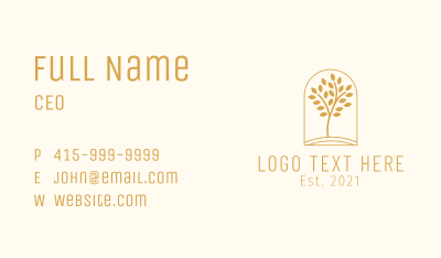 Natural Wellness Tree Business Card Image Preview