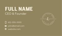 Stylish Round Lettermark Business Card