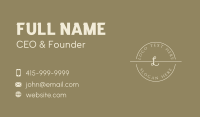 Stylish Round Lettermark Business Card
