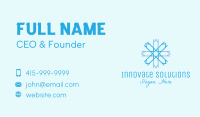 Blue Geometric Snowflake  Business Card