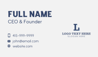 Blue Letter Business Business Card