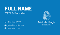 White Line Art Brain  Business Card